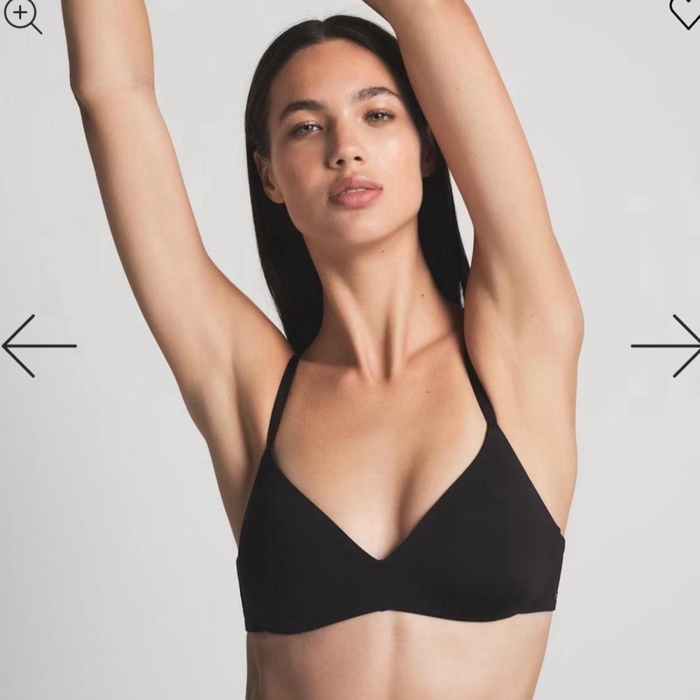 skims WIRELESS FORM PUSH-UP PLUNGE BRA onyx 36A